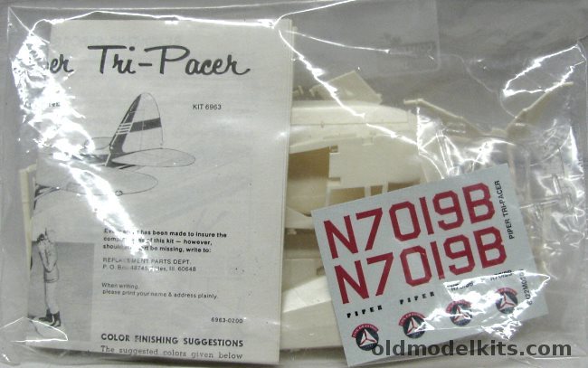 Monogram 1/32 Piper Tri-Pacer - (Tripacer) - Bagged, 6963 plastic model kit